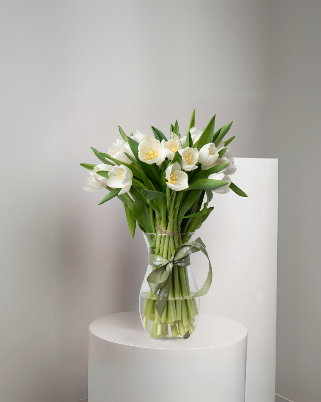 Tulip royal virgin Vase - tanella flowers