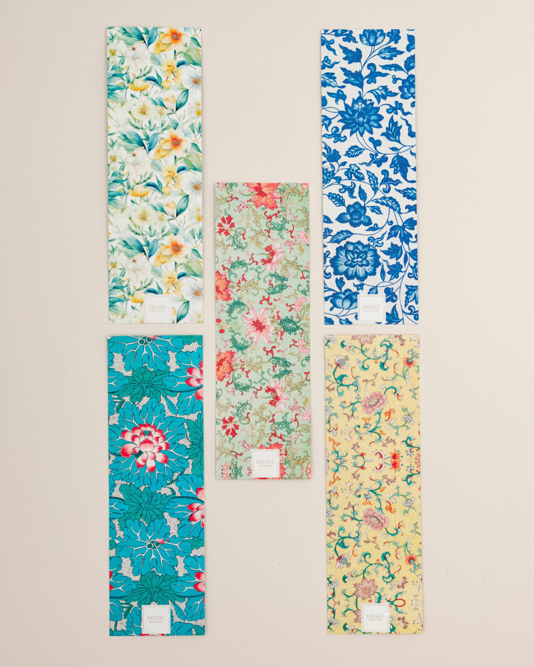 Garden Paper Bookmark - tanella flowers 