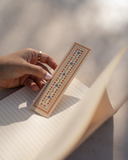 Cultural Floral Paper Bookmark
