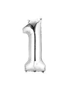Silver Birthday Balloon Numbers - tanella flowers 