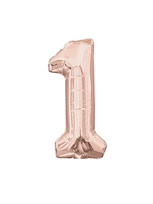 Rose Gold Birthday Balloon Numbers - tanella flowers 