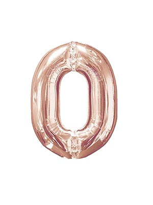 Rose Gold Birthday Balloon Numbers - tanella flowers 