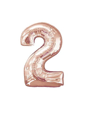 Rose Gold Birthday Balloon Numbers - tanella flowers 