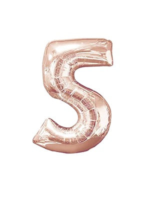 Rose Gold Birthday Balloon Numbers - tanella flowers 