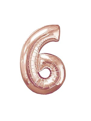 Rose Gold Birthday Balloon Numbers - tanella flowers 