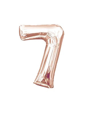 Rose Gold Birthday Balloon Numbers - tanella flowers 